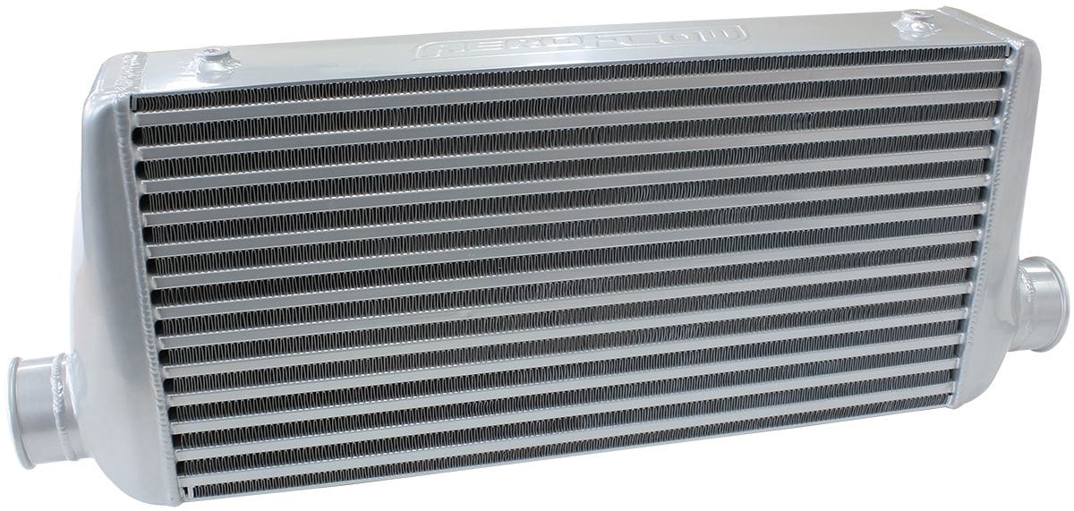 Aeroflow Performance 3" Slip On Inlet and Outlet with 4 M8x1.25mm Mounting Bosses Aeroflow 600x300x100mm Race Series Aluminium Intercooler, Silver Powder Coated Finish AF9 SR