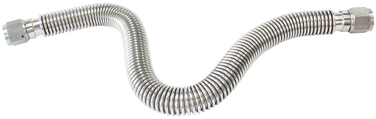 Aeroflow Performance 304 Stainless Steel. 19.5" (500mm) Overall Length Aeroflow -10AN Flexible Turbo Drain Hose, 500mm Long AF463-38 SR