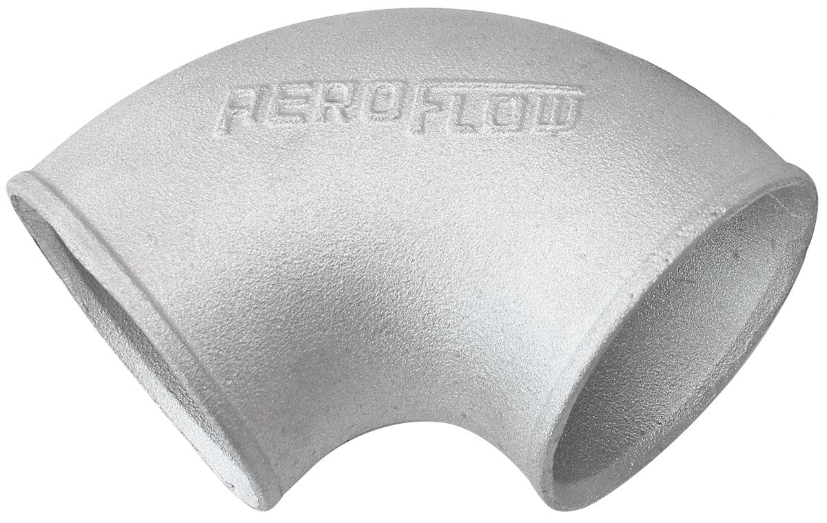 Aeroflow Performance 90° Elbow, 2-3/4" (70mm) O.D Aeroflow Tight Radius Cast Elbow, Natural Finish AF8803-275 SR