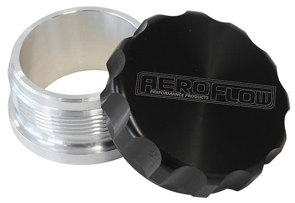 Aeroflow Performance Aeroflow 2" Billet Aluminium Weld-On Filler with Black Cap AF460-32BLK SR