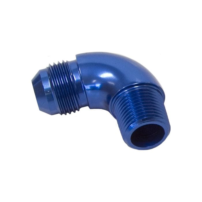 Aeroflow Performance Aeroflow 3/4NPT / 16AN / Blue 90° NPT to AN Full Flow Adapter AF552 SR