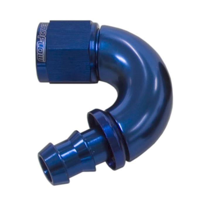 Aeroflow Performance Aeroflow 510 Series Full Flow Tight Radius Push Lock 150° Hose End AF515. Suits 400 & 500 Series Hose SR