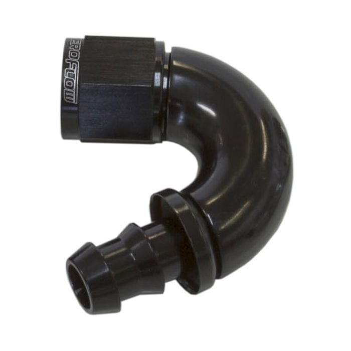 Aeroflow Performance Aeroflow 510 Series Full Flow Tight Radius Push Lock 150° Hose End AF515. Suits 400 & 500 Series Hose SR