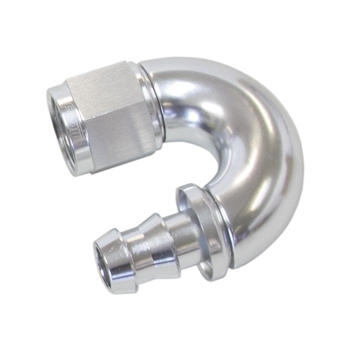 Aeroflow Performance Aeroflow 510 Series Full Flow Tight Radius Push Lock 180° Hose End AF516 . Suits 400 & 500 Series Hose SR