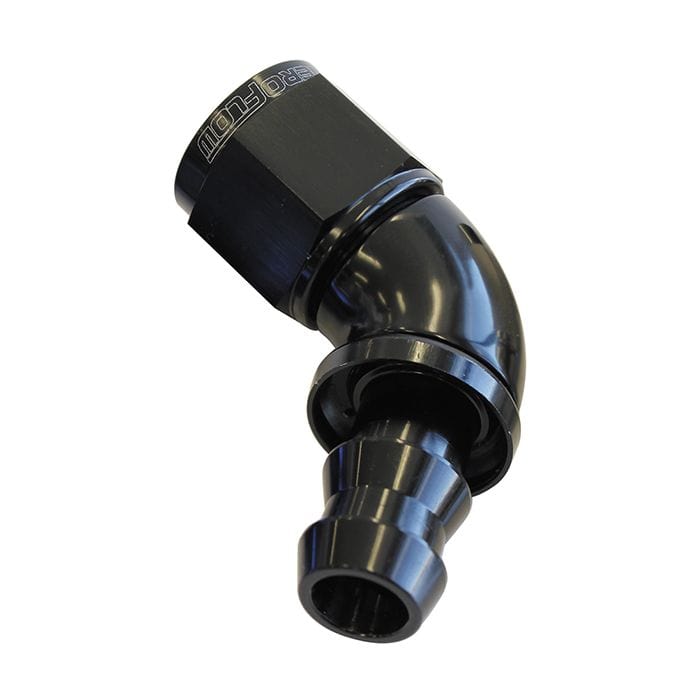 Aeroflow Performance Aeroflow 510 Series Full Flow Tight Radius Push Lock 60° Hose End AF518 suits 400 & 500 Series Hose SR