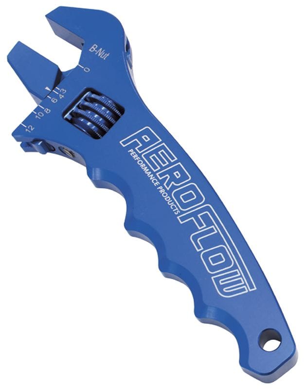 Aeroflow Performance Aeroflow Aluminium Adjustable Grip Spanner - Blue AF98-2003 SR