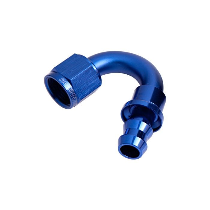 Aeroflow Performance Aeroflow Fittings 400 Series Push Lock 150° Hose End AF405 SR