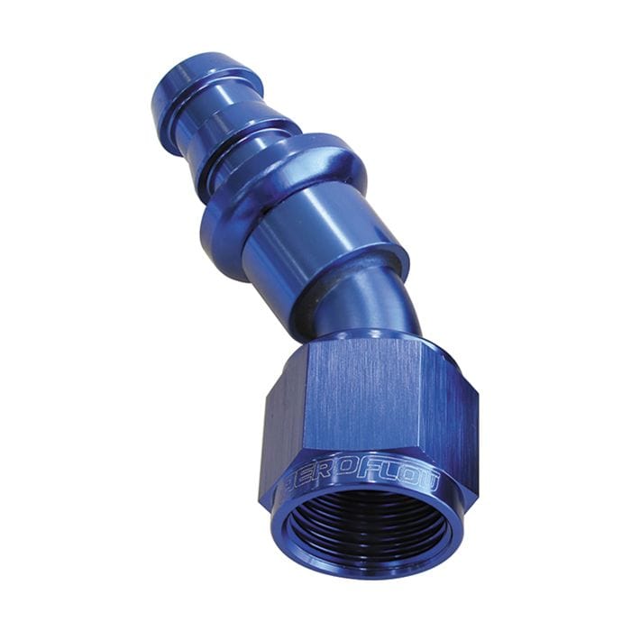 Aeroflow Performance Aeroflow Fittings 400 Series Push Lock 30° Hose End AF417 SR