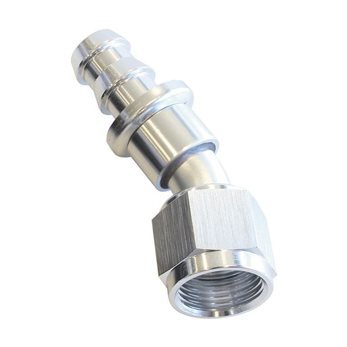 Aeroflow Performance Aeroflow Fittings 400 Series Push Lock 30° Hose End AF417 SR