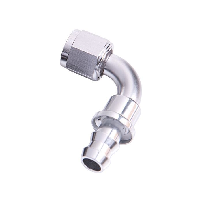 Aeroflow Performance Aeroflow Fittings 400 Series Push Lock 90° Hose End AF403 SR