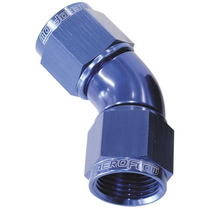 Aeroflow Performance Aeroflow Fittings 45° Full Flow Female Coupler AF563 SR