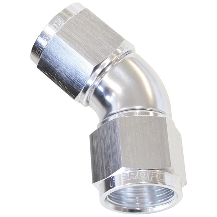 Aeroflow Performance Aeroflow Fittings 45° Full Flow Female Coupler AF563 SR