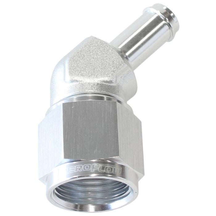 Aeroflow Performance Aeroflow Fittings 45° Hose Barb AF412 Multiple Sizes SR