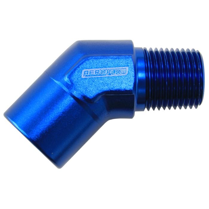 Aeroflow Performance Aeroflow Fittings 45° NPT Female to Male NPT Fitting AF915 SR