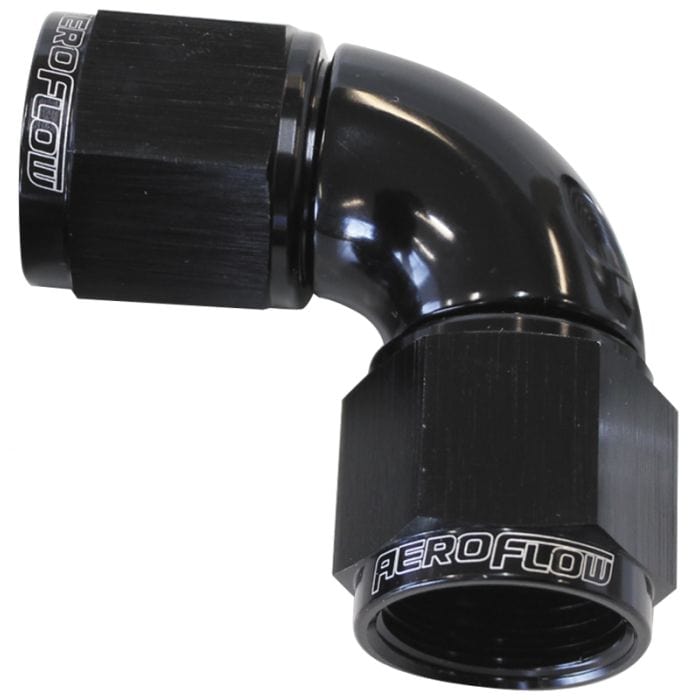 Aeroflow Performance Aeroflow Fittings 90° Full Flow Female Coupler AF583 SR