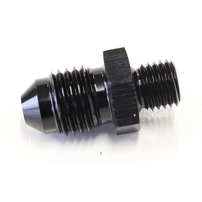 Aeroflow Performance Aeroflow Fittings Metric to Male Flare Adapter M8 x 1.0mm to -4AN AF728 SR