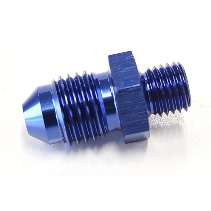 Aeroflow Performance Aeroflow Fittings Metric to Male Flare Adapter M8 x 1.0mm to -4AN AF728 SR