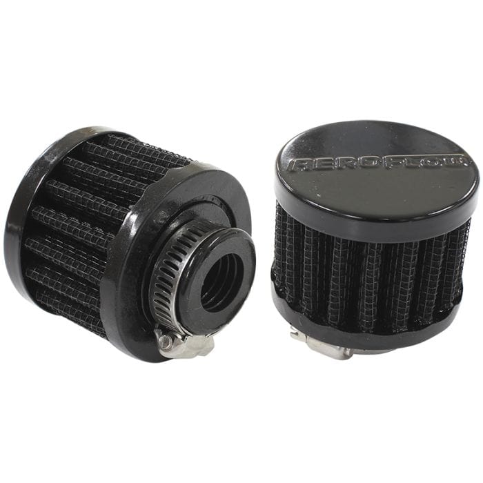 Aeroflow Performance Air Filters AF2271-1340 Black Clamp On Breather
 2" (50.8mm) O.D. x 1-1/2" (38mm) High, 5/8" (16mm) Flange Inside Diameter SR