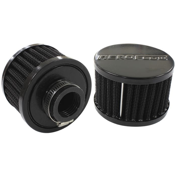 Aeroflow Performance Air Filters AF2271-1420 Black Clamp On Breather
 3" (76.2mm) O.D. x 2-1/4" (57mm) High, 1" (25.4mm) Flange Inside Diameter SR