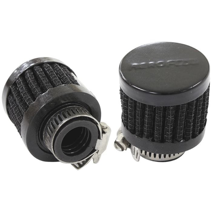 Aeroflow Performance Air Filters AF2271-2480 Black Clamp On Breather
1-3/8" (34mm) O.D. x 1-1/8" (28.5mm) High, 9/16" (14.2mm) Flange Inside Diameter SR