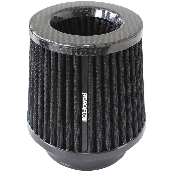 Aeroflow Performance Air Filters AF2911-4000 Universal 4" (102mm) Clamp-On Carbon Fibre Inverted Tapered Pod Filter
5" (127mm) High x 6" (153mm) Base O.D x 5-1/4" (133mm) Top O.D SR