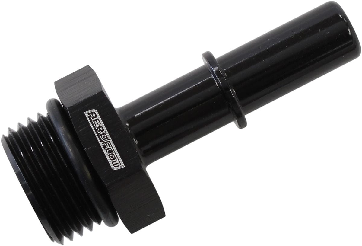 Aeroflow Performance Black Finish Aeroflow 3/8" Push On EFI to -10 ORB Male Fitting AF811-10-06BLK SR