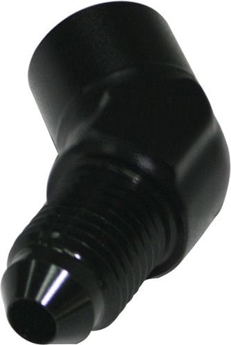 Aeroflow Performance Black Finish Aeroflow 45° Female NPT to Male AN Adapter 1/8" to -4AN AF371-04BLK SR