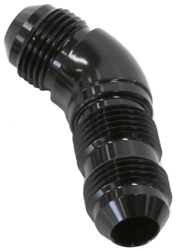 Aeroflow Performance Black Finish Aeroflow 45° Full Flow AN Bulkhead -6AN AF537-06BLK SR