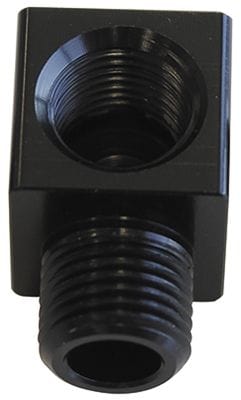 Aeroflow Performance Black Finish Aeroflow 90° Female 1/8" NPT to Male 1/8" NPT Elbow AF896-02BLK SR