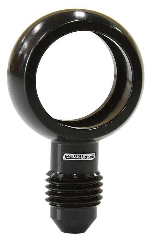 Aeroflow Performance Black Finish Aeroflow Alloy AN Banjo Fitting 18mm to -4AN AF726-04BLK SR