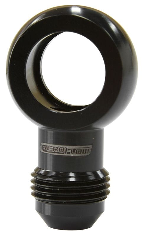 Aeroflow Performance Black Finish Aeroflow Alloy AN Banjo Fitting 18mm to -8AN AF726-08BLK SR