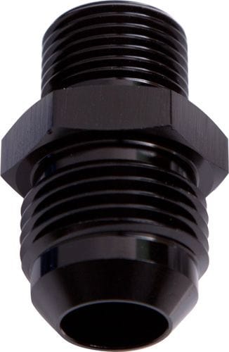 Aeroflow Performance Black Finish Aeroflow AN EFI Fuel Pump Adapter M18 x 1.5mm to -8AN AF734-08BLK SR