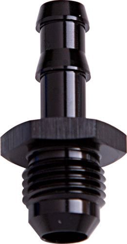 Aeroflow Performance Black Finish Aeroflow AN Flare to Barb Adapter -8AN to 3/8" AF817-06-08BLK SR