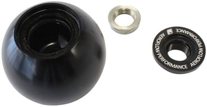Aeroflow Bang Shift Billet Round Gear Knob with Bare Button Boss AF72-9905BLK