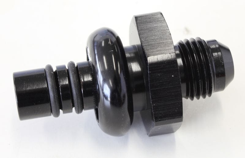 Aeroflow Performance Black Finish Aeroflow Ford EFI Regulator Adapter -6AN with .435" Shank AF64-4356BLK SR