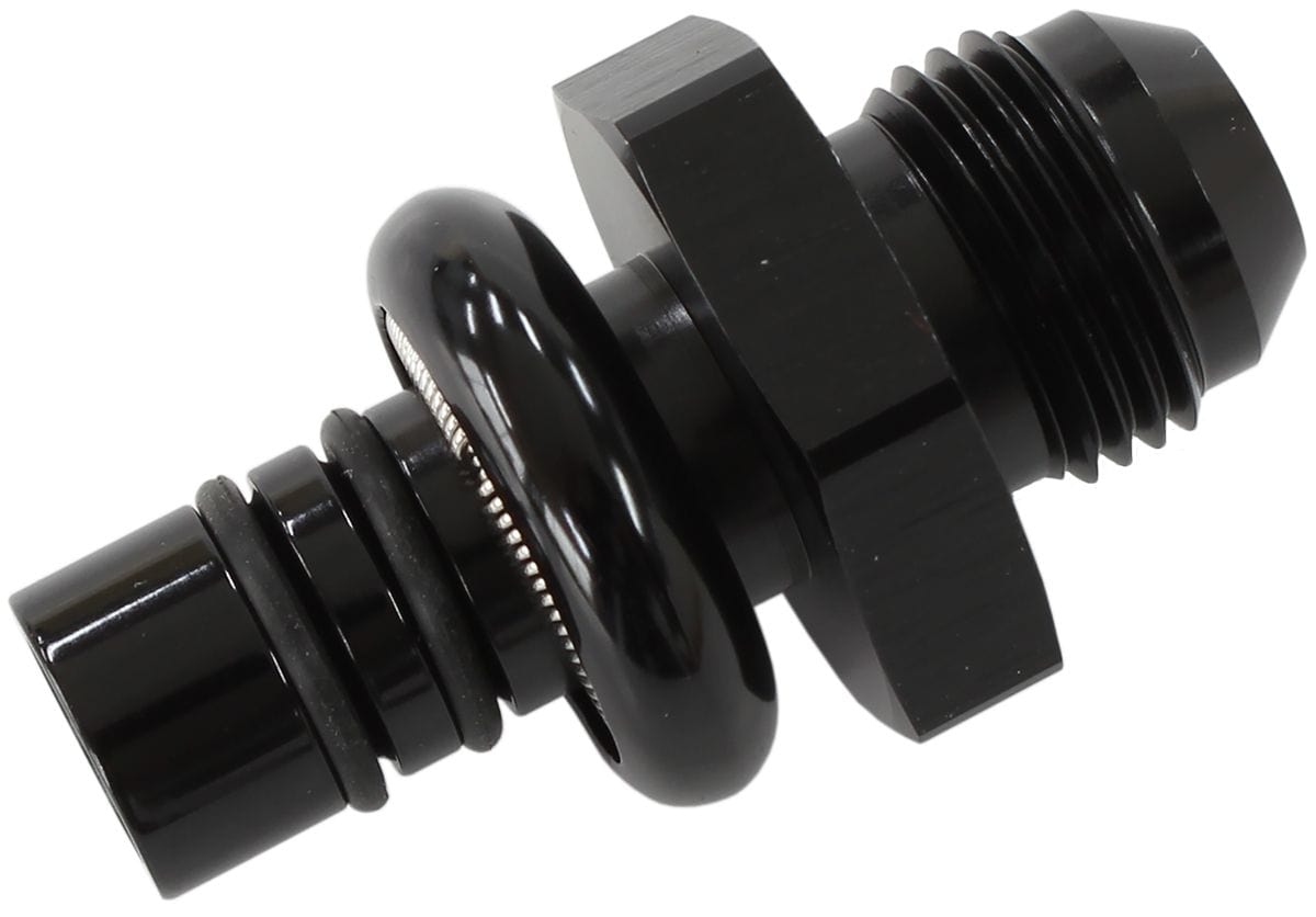 Aeroflow Performance Black Finish Aeroflow Ford EFI Regulator Adapter -8AN with .550" Shank AF64-5508BLK SR