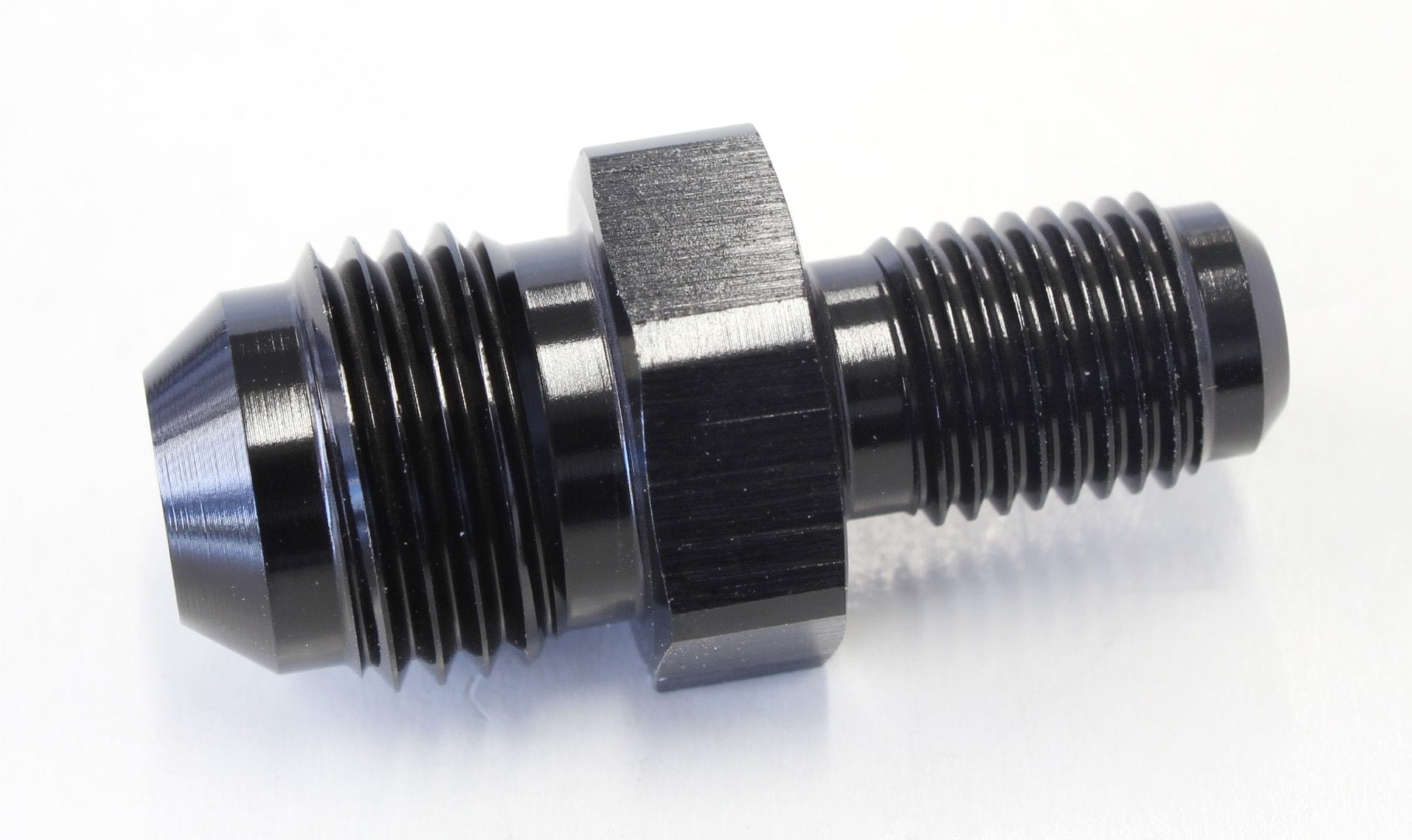 Aeroflow Performance Black Finish Aeroflow Inverted Seat Adapter 3/8"-24 to -6AN AF707-06BLK SR