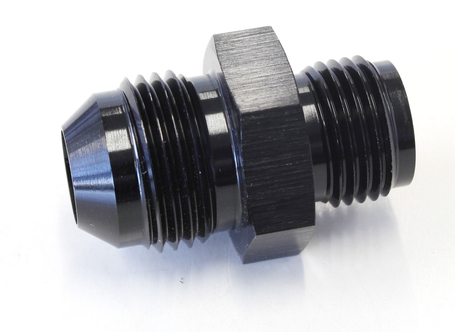 Aeroflow Performance Black Finish Aeroflow Inverted Seat Adapter 5/8"-18 to -8AN AF704-08BLK SR