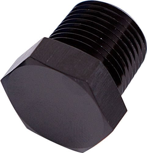 Aeroflow Performance Black Finish Aeroflow NPT Hex Head Plug 1" AF933-16BLK SR