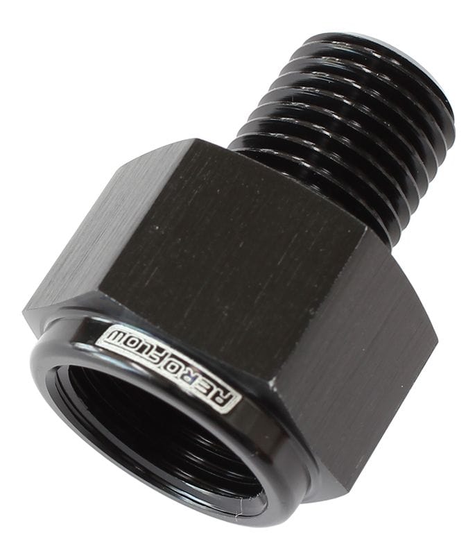 Aeroflow Performance Black Finish Aeroflow NPT Pipe Reducer 1/4" to 3/8" AF912-04-06BLK SR