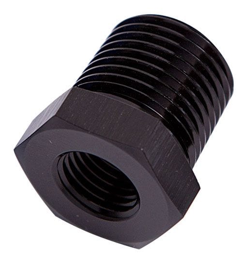 Aeroflow Performance Black Finish Aeroflow NPT Pipe Reducer 1" to 1/2" AF912-16-08BLK SR