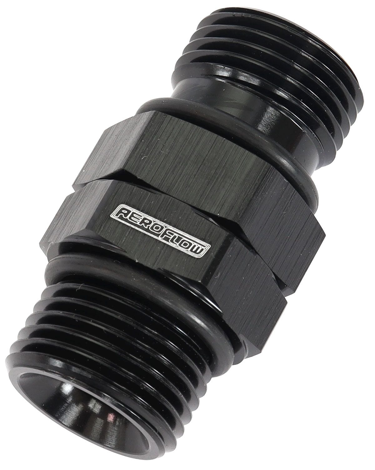 Aeroflow Performance Black Finish Aeroflow ORB Male to Male Swivel -6 ORB to -6 ORB AF929-06BLK SR