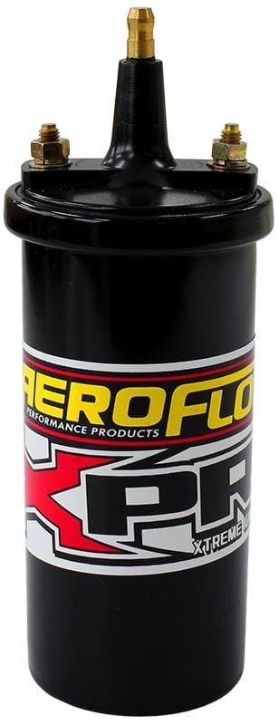 Aeroflow Performance Black Finish Aeroflow Round Canister Male Terminal Type Ignition Coil AF4220-8223 SR