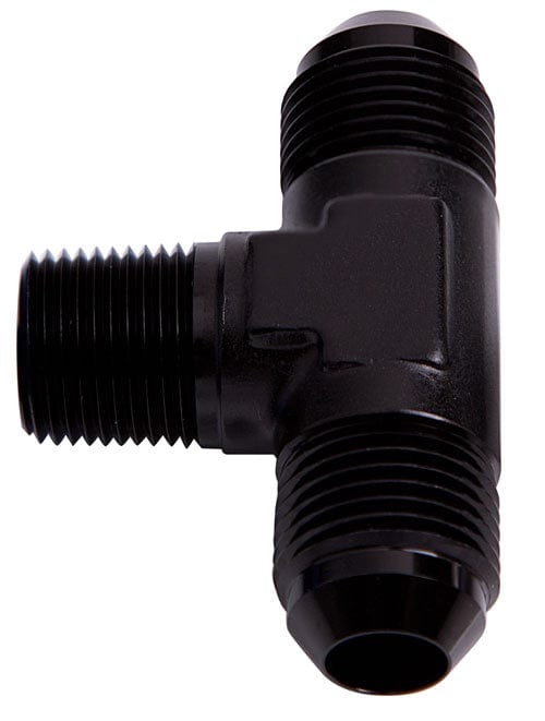 Aeroflow Performance Black Finish Aeroflow Tee with NPT On Side 1/8" to -3AN AF825-03BLK SR