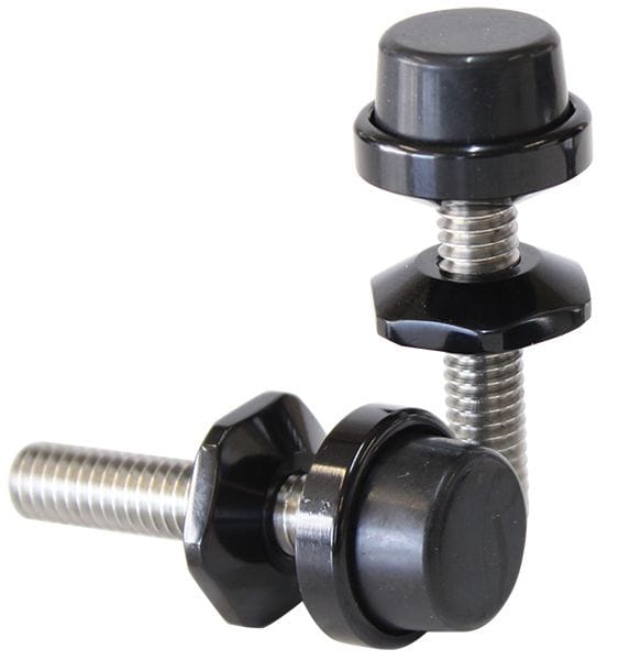 Aeroflow Performance Black Finish Aeroflow Universal Billet Bonnet Adjusters with 5/16" UNC Thread AF64-4101BLK SR