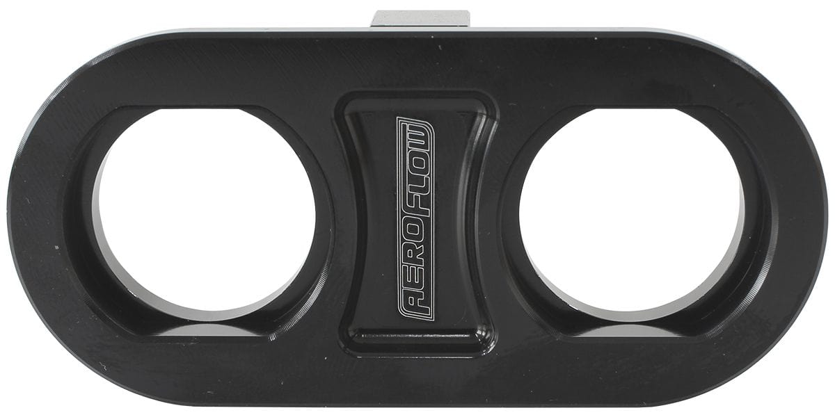 Aeroflow Performance Black Finish Aeroflow Universal Modular 2-Port Billet Bulkhead Plate AF88-2006BLK SR
