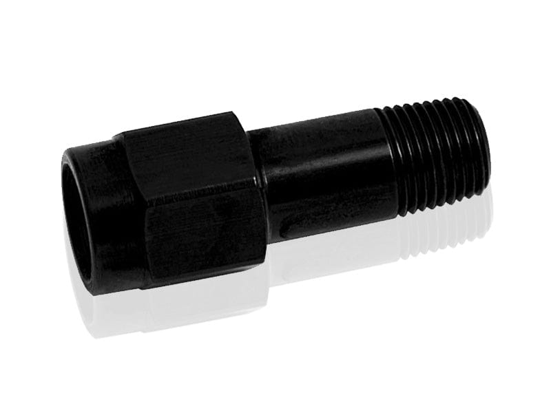 Aeroflow Performance Black Finish. Extension Length is 1-1/2" Aeroflow NPT Male-Female Extension 1/4" AF372-04BLK SR