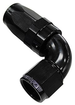 Aeroflow Performance Black Finish. Suit 100 & 450 Series Hose Aeroflow 150 Series Taper One-Piece Full Flow Swivel 90° Hose End -12AN AF153-12BLK SR