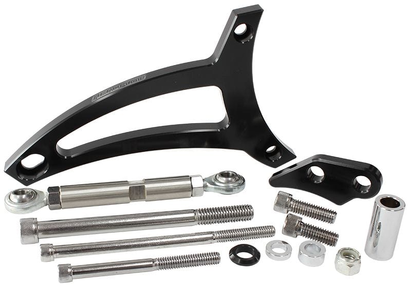 Aeroflow Performance Black Finish. Suit Ford 351W with passenger side water pump hose inlet Aeroflow Standard Mount Billet Alternator Bracket AF64-4005BLK SR