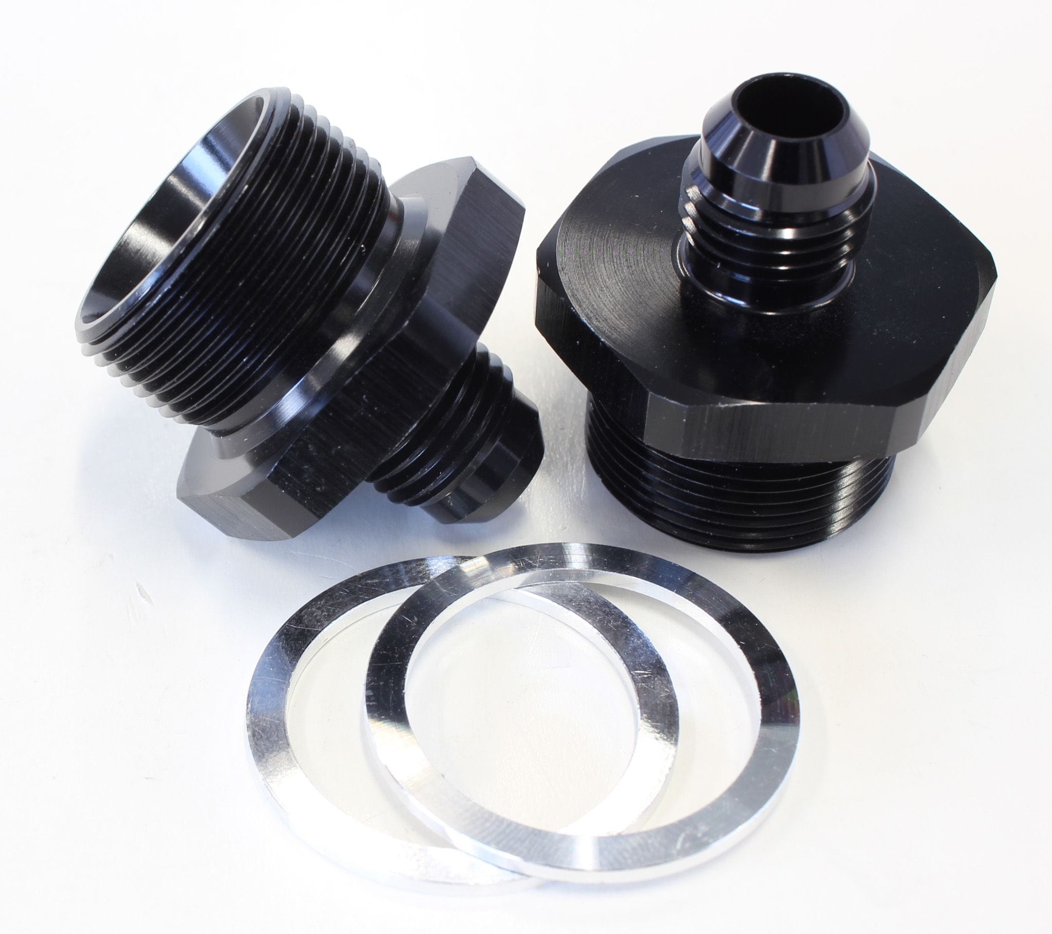 Aeroflow Performance Black Finish. Suit Quadrajet Inlet Feed Aeroflow Carburettor Adapter - Male -6AN to 1" x 20 AF708-06BLK SR
